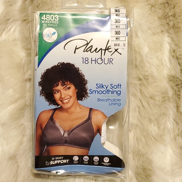 Playtex 18-Hour white Full-Figure wireless bra - Picture 3 of 3